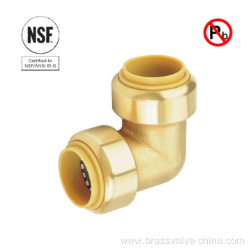 NSF Low Lead Brass Push Fit Tee Fitting